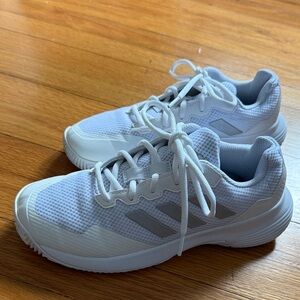 Adidas White and Gray Athletic Shoes